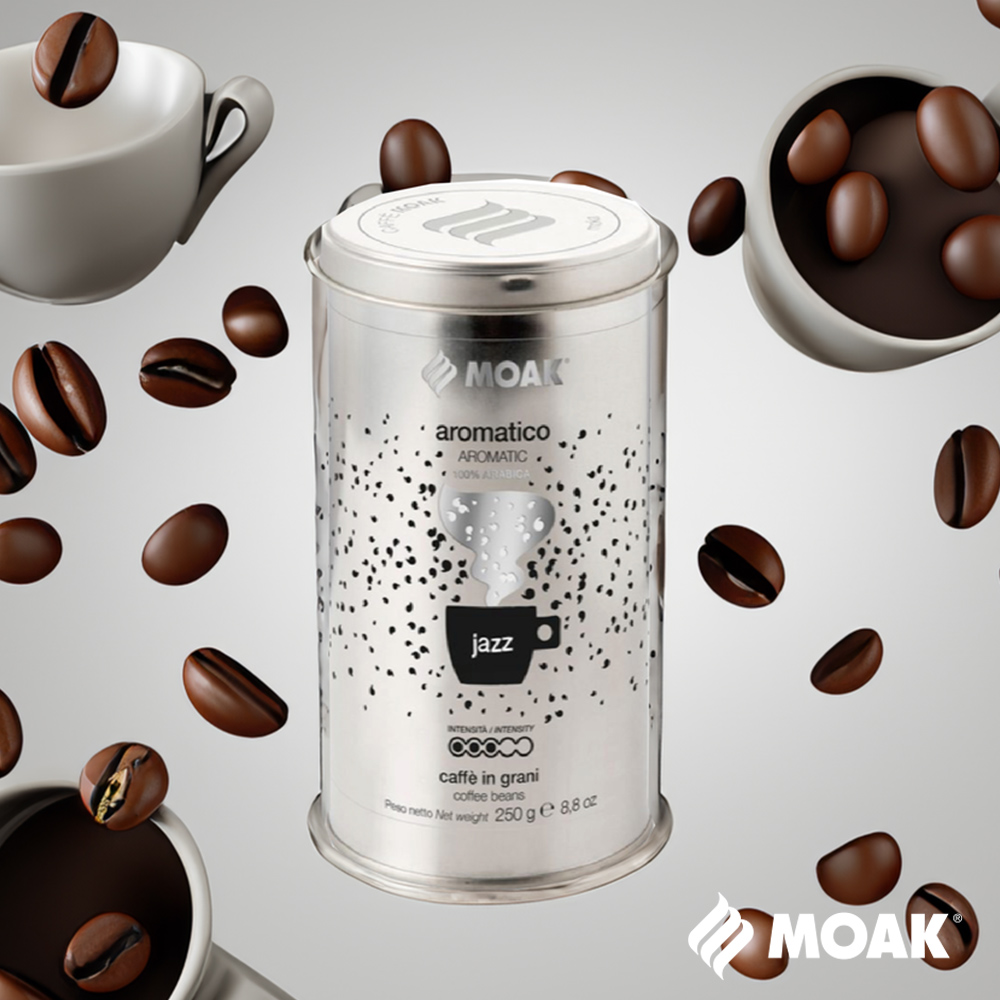 MOAK 義大利Aromatik Jazz白金咖啡豆x2罐(