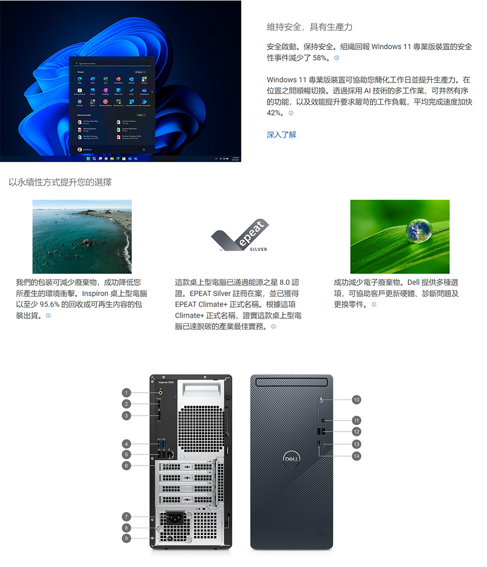 DELL 戴爾 i5十核特仕電腦(Inspiron 3030