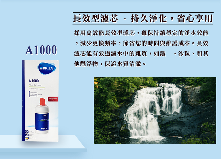 BRITA A1000 長效型濾芯 2入組(適用於 mypu