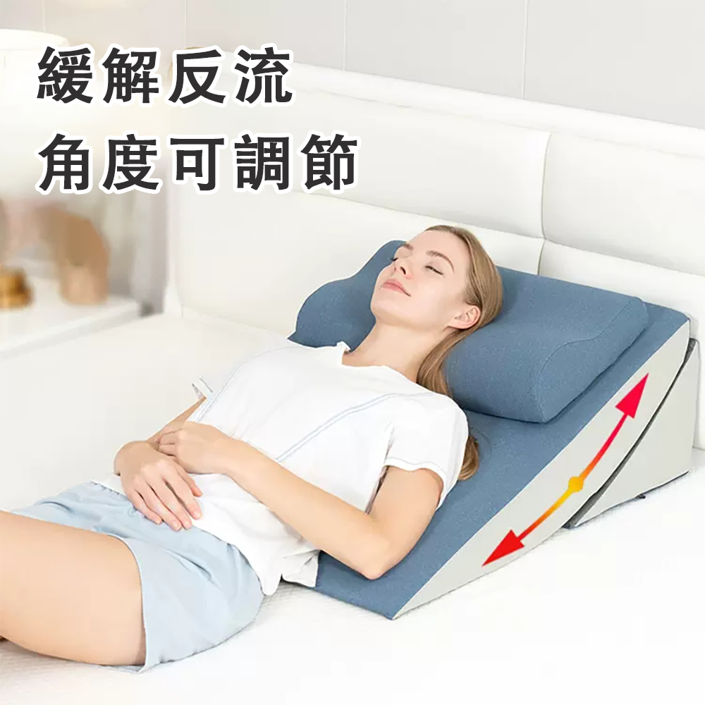護理靠背三角枕 防反酸枕頭(斜坡靠背墊 雙向可枕)優惠推薦