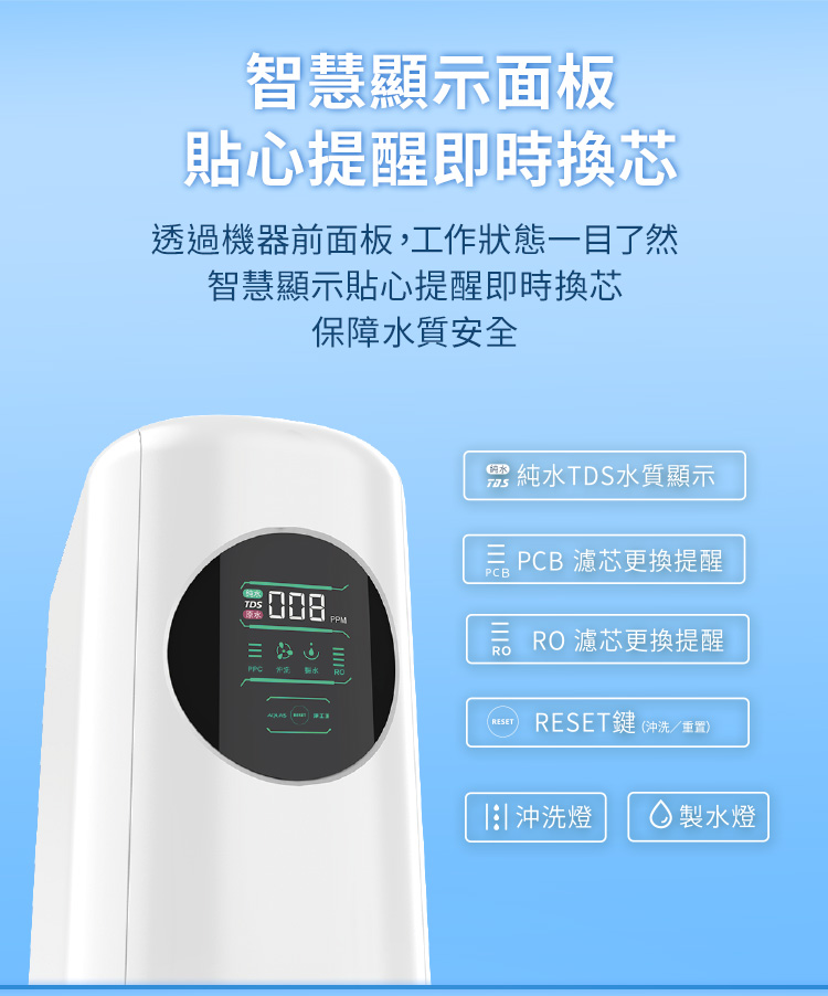 透過機器前面板,工作狀態一目了然