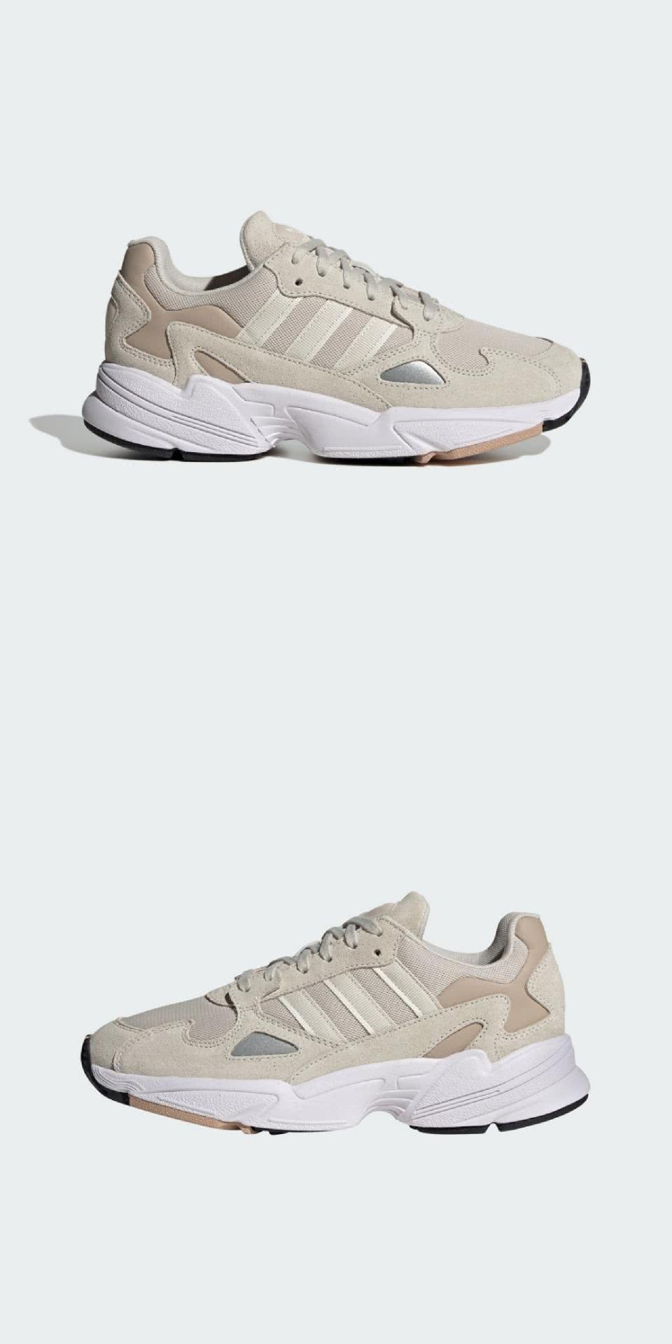 adidas 愛迪達 休閒鞋 Falcon 女鞋 米白 老爹