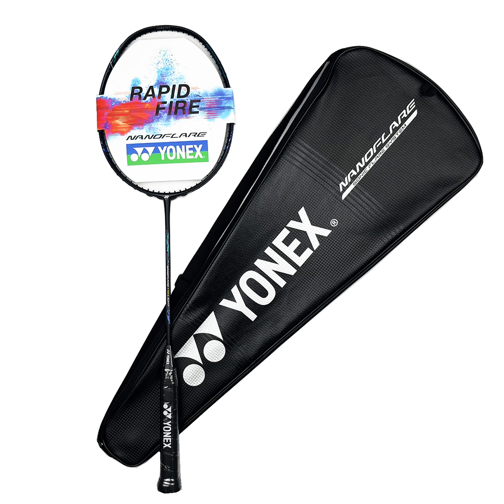 YONEX 台灣製平衡型破風框羽球拍4U黑x藍(NF170L