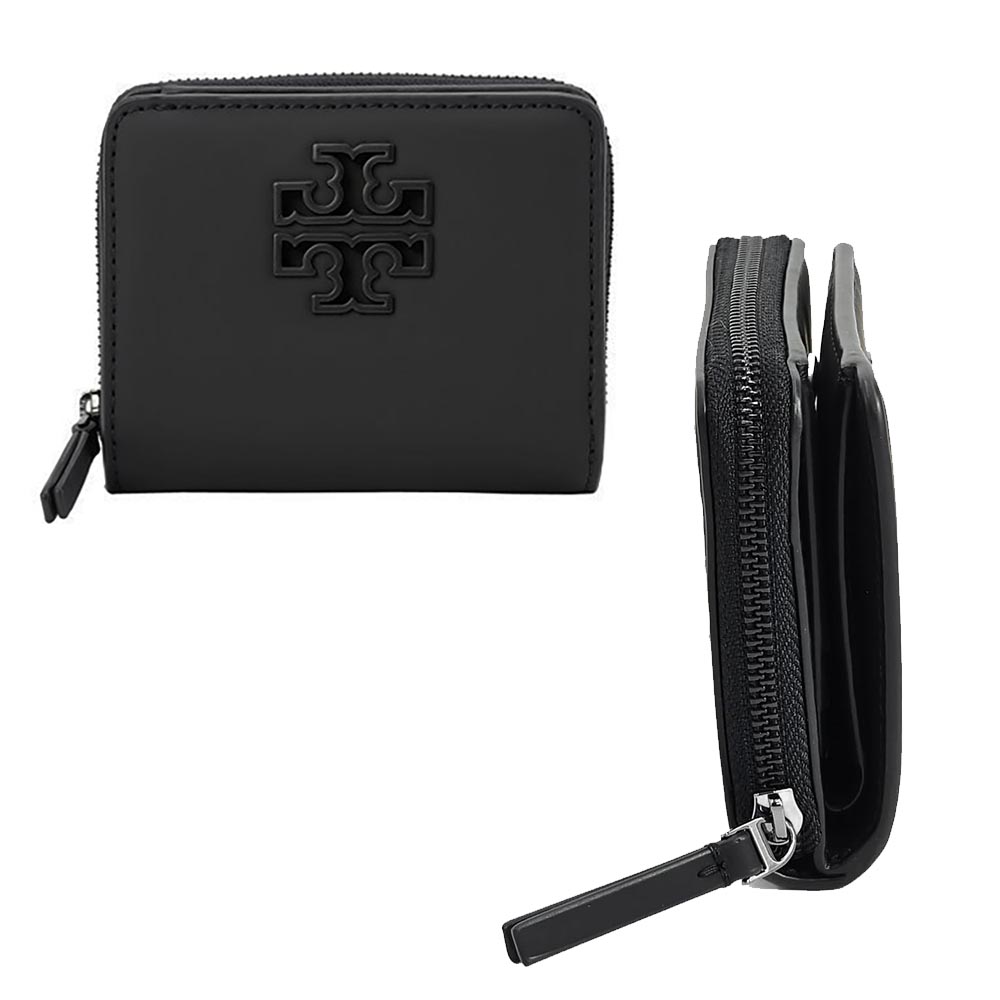 TORY BURCH BRITTEN 素面立體LOGO拉鍊短