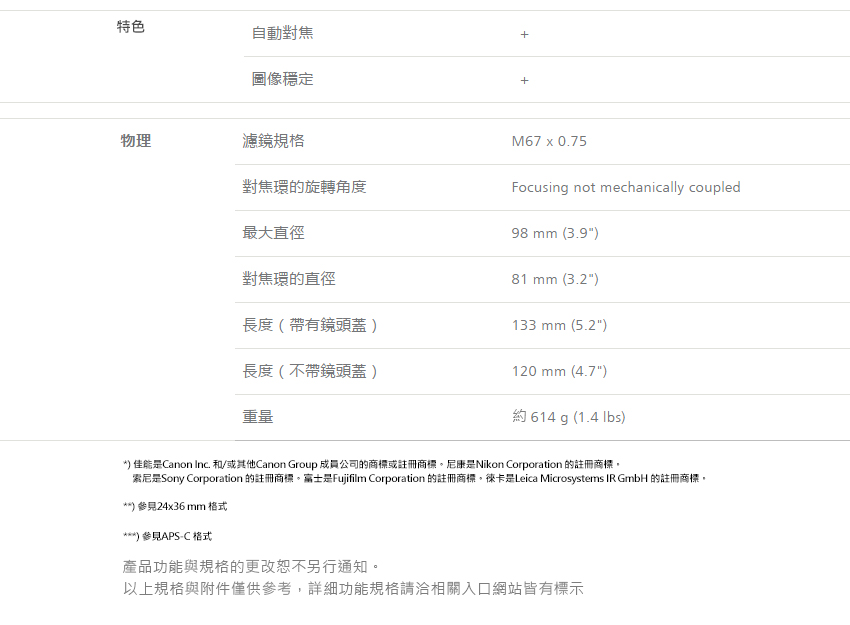 ZEISS蔡司 Batis 2.8/135 - 詳情10