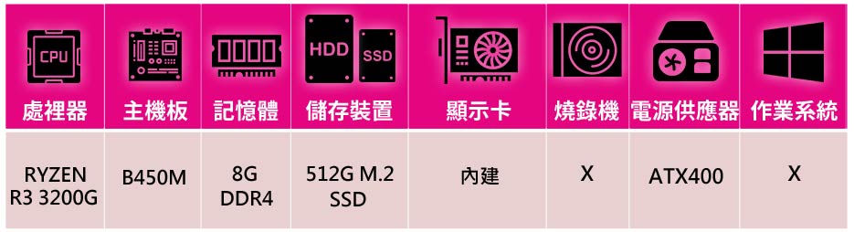 微星平台 R3 四核 {凱盧斯}文書機(R3-3200G/B