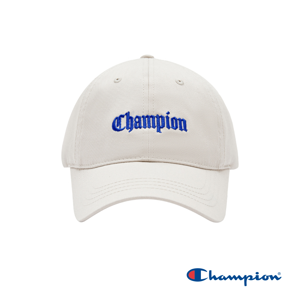 Champion 官方直營-哥德字體刺繡LOGO棒球帽(淺米