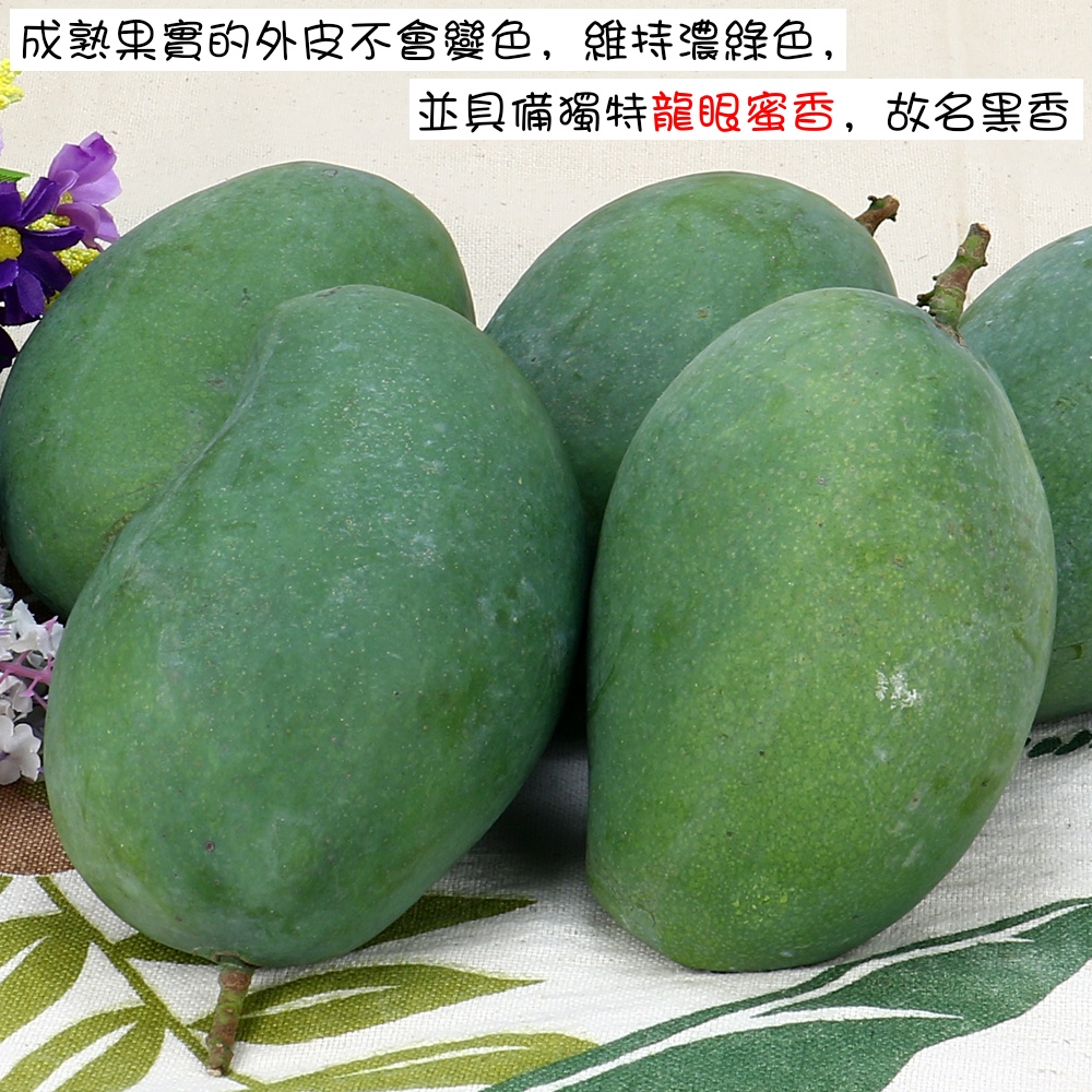 愛蜜果 台灣 龍眼黑香芒果6-9顆禮盒X1盒(約5斤/盒_烏