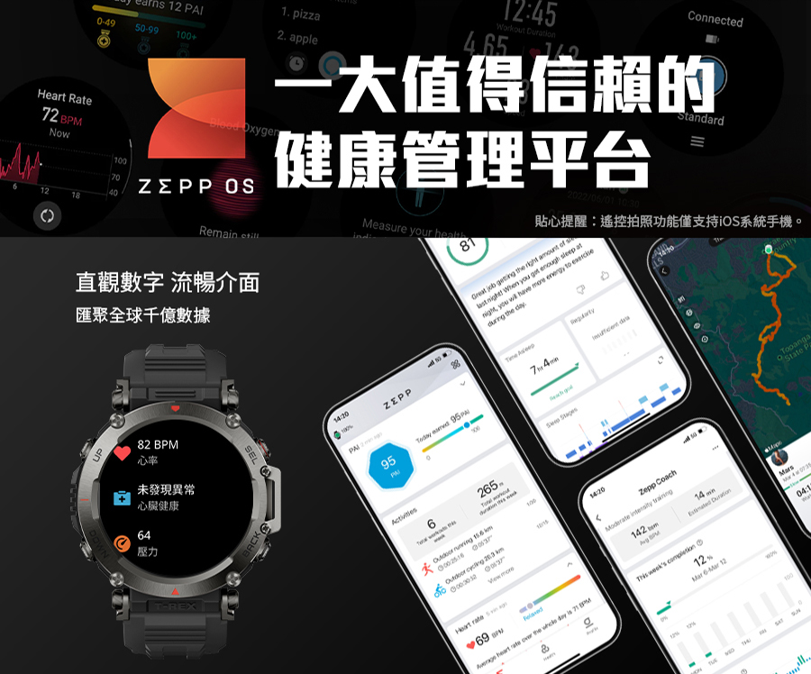 貼心提醒遙控拍照功能僅支持iOS系統手機。