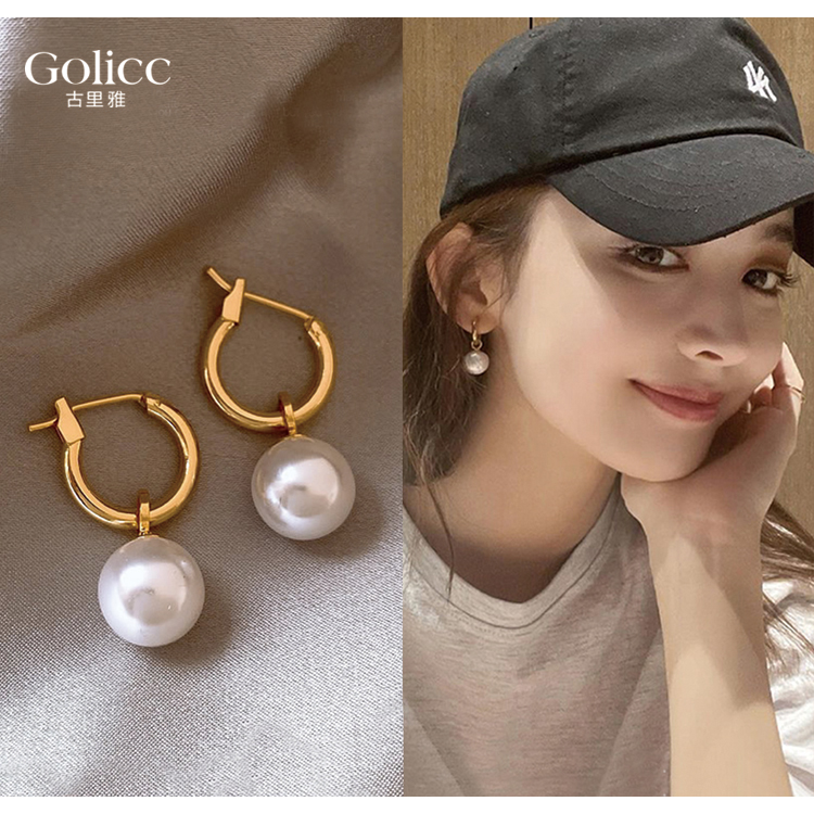 Golicc 古里雅 最愛經典 氣質珍珠耳環(飾品 耳飾 耳