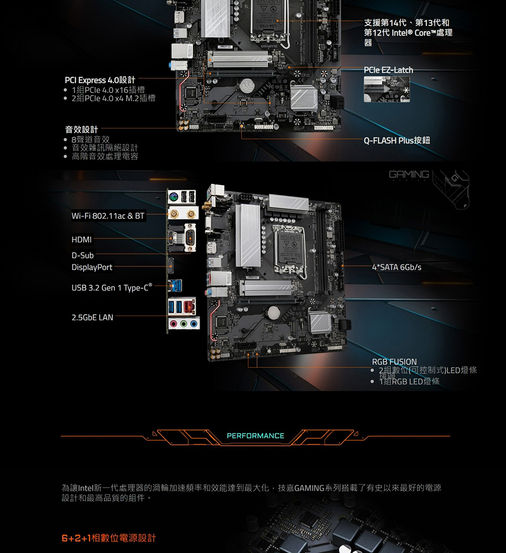 GIGABYTE 技嘉 B760M GAMING WIFI 