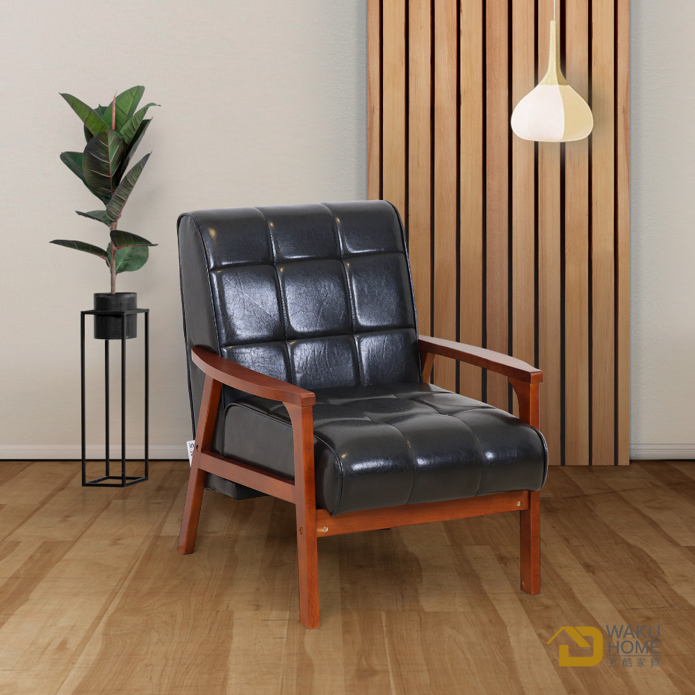 WAKUHOME 瓦酷家具 Vintage日式復古風沙發單人