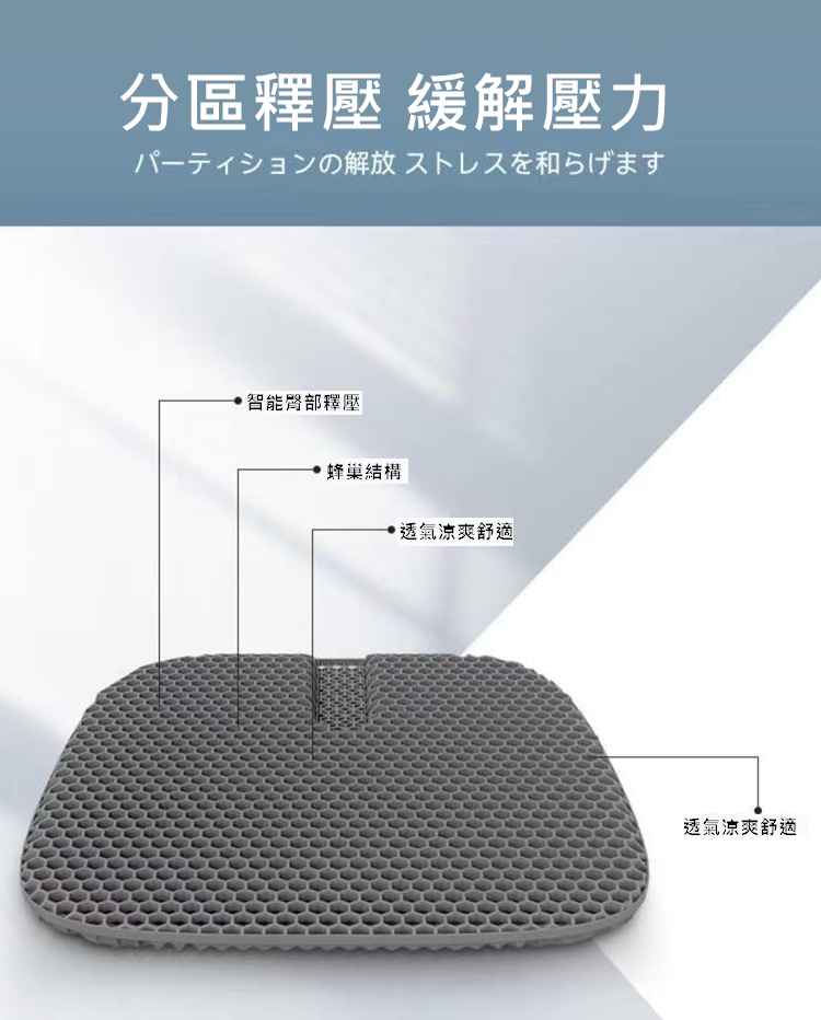 HONDONI 夏日式4D水感凝膠涼感美臀舒壓坐墊品牌優惠