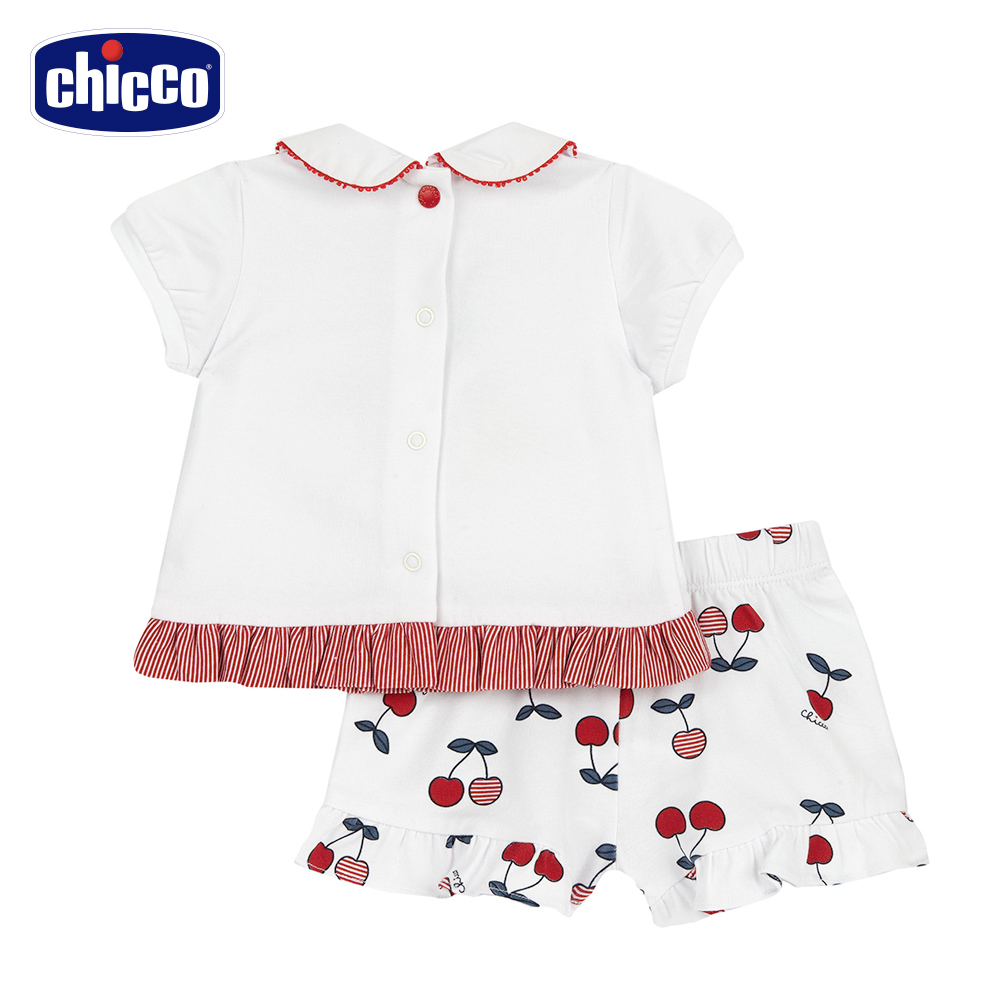 Chicco 24SS-櫻桃小兔-有領短袖套裝優惠推薦