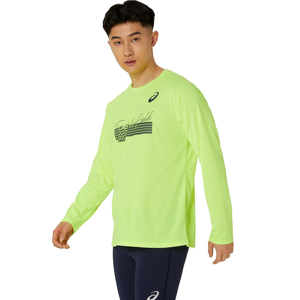 asics 亞瑟士 田徑長袖上衣 男款 亞洲版 田徑上衣(2