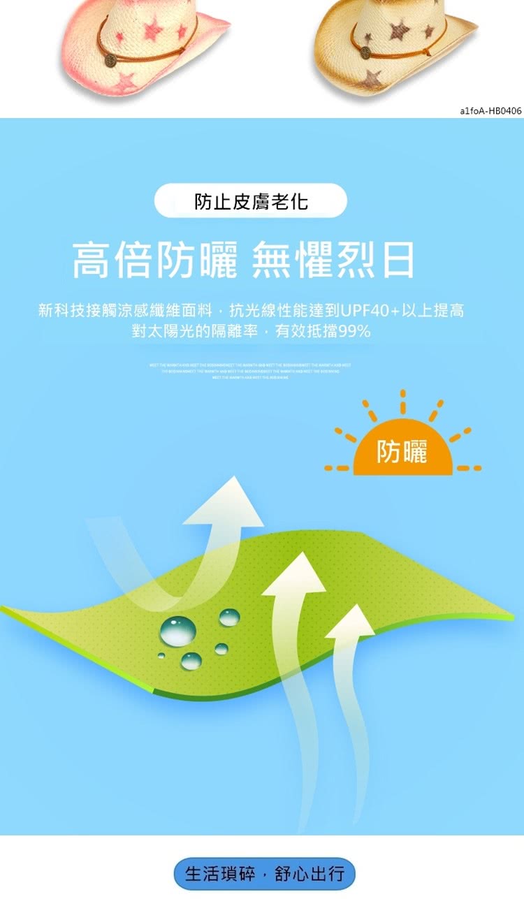 新科技接觸涼感纖維面料,抗光線性能達到UPF40以上提高