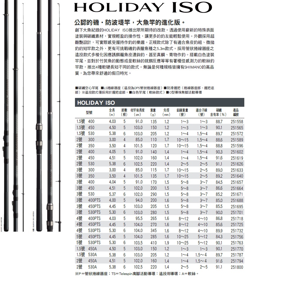 SHIMANO HOLIDAY ISO 4號 400PTS 