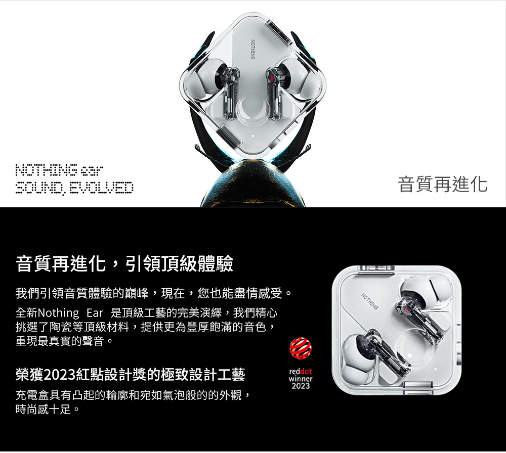 全新Nothing Ear 是頂級工藝的完美演繹,我們精心