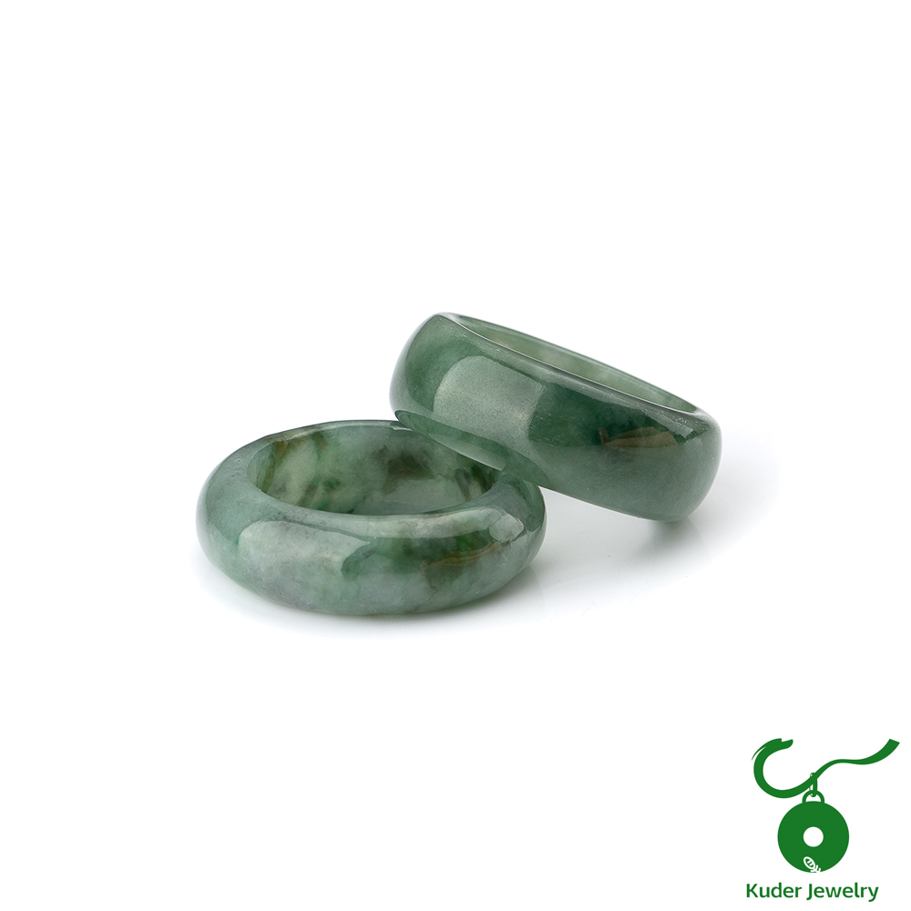 K.D.J 圓融珠寶 天然翡翠 花青 飄花 戒指圈戒優惠推薦