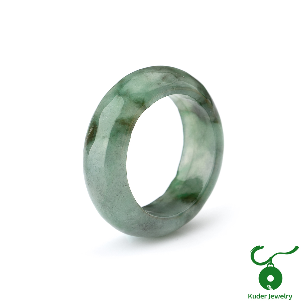 K.D.J 圓融珠寶 天然翡翠 花青 飄花 戒指圈戒優惠推薦