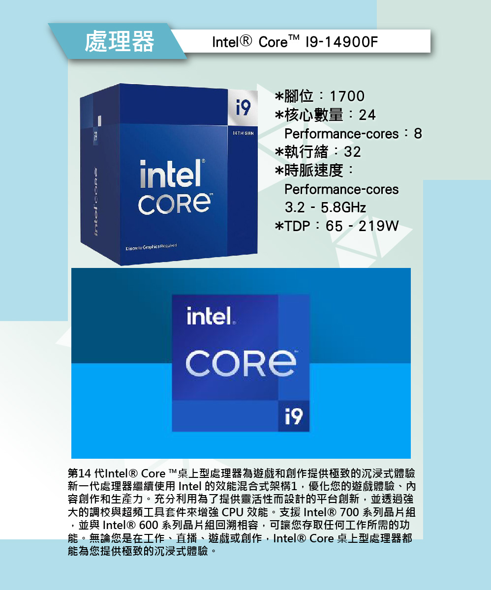 技嘉平台 i9 二十四核 GeForce RTX 4060T