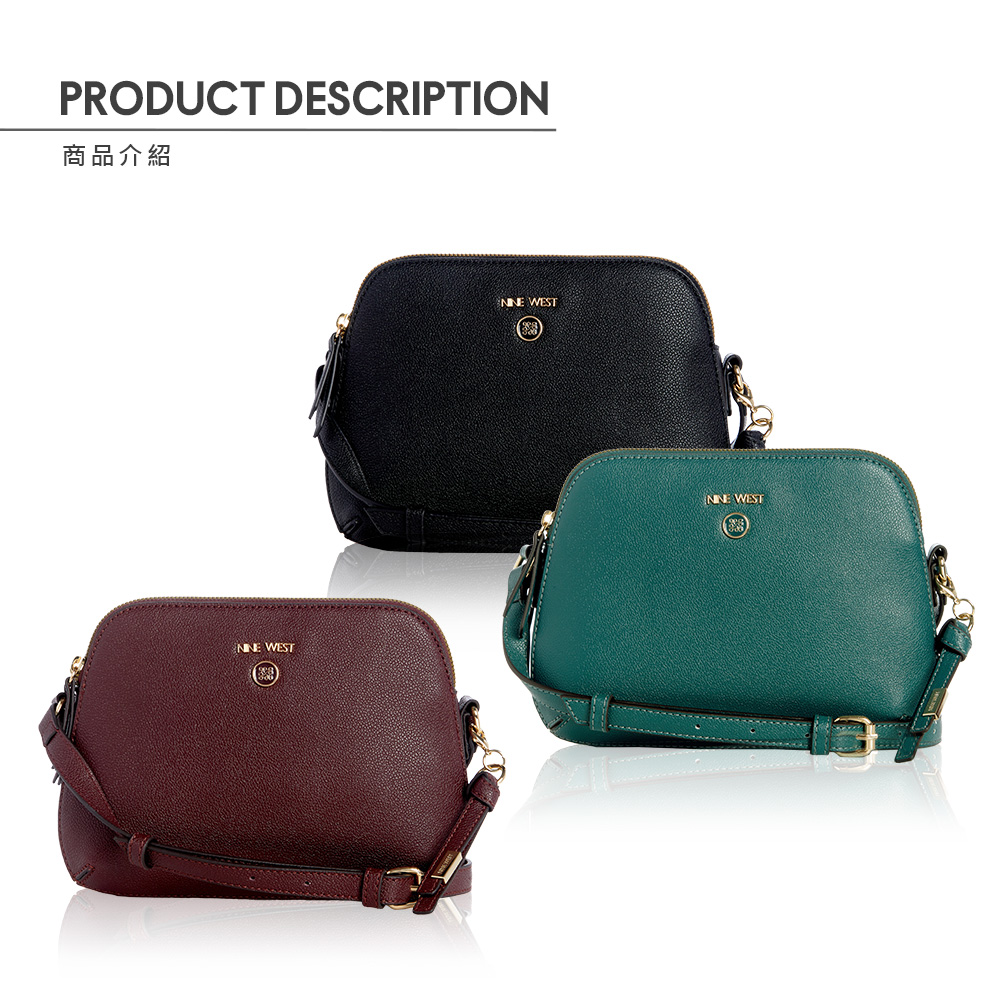 NINE WEST ELIENA純色貝殼包-黑色(51446 NINE WEST ELIENA純色貝殼包-黑色(51446