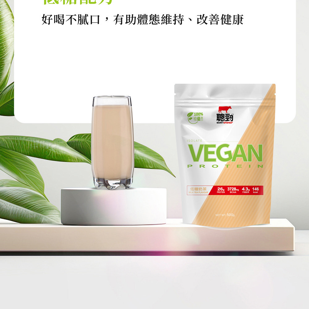 好喝不膩口,有助體態維持、改善健康 100% 聰勁 低糖奶茶