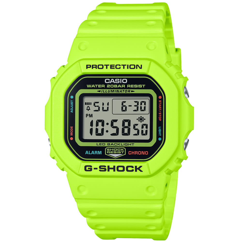 CASIO 卡西歐 G-SHOCK 亮彩風尚耐衝擊數位電子腕