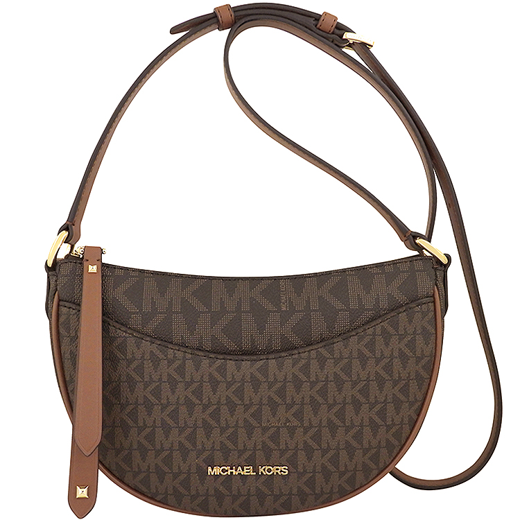 Michael Kors Dover LOGO PVC彎月斜