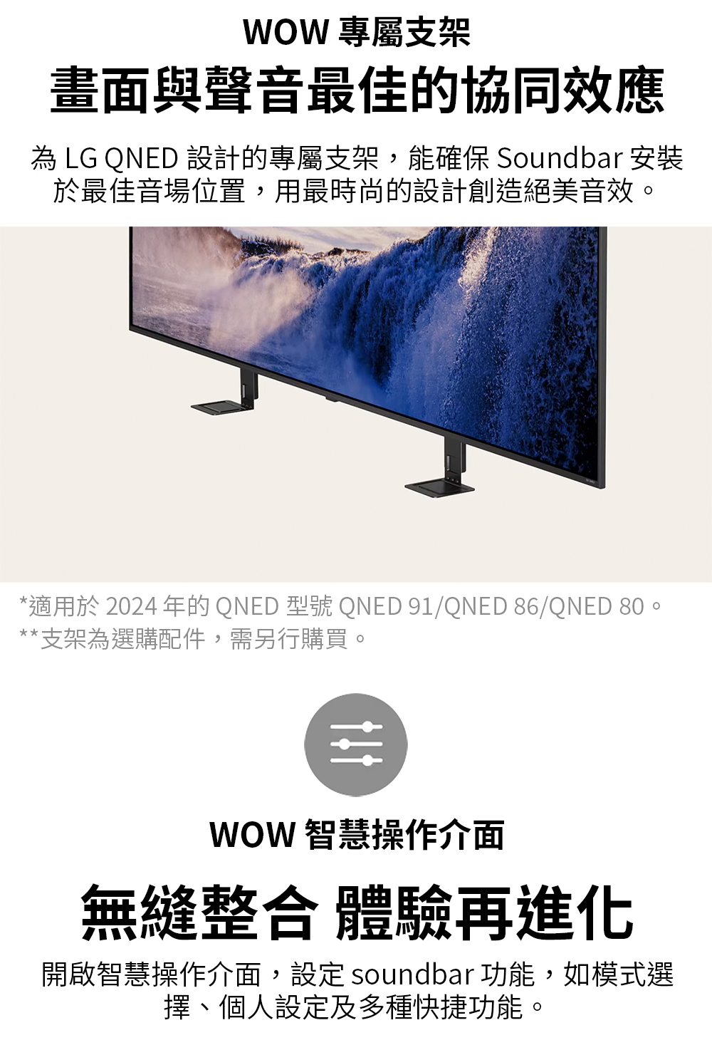適用於 2024年的 QNED 型號 QNED 91QNED 86QNED 80。
