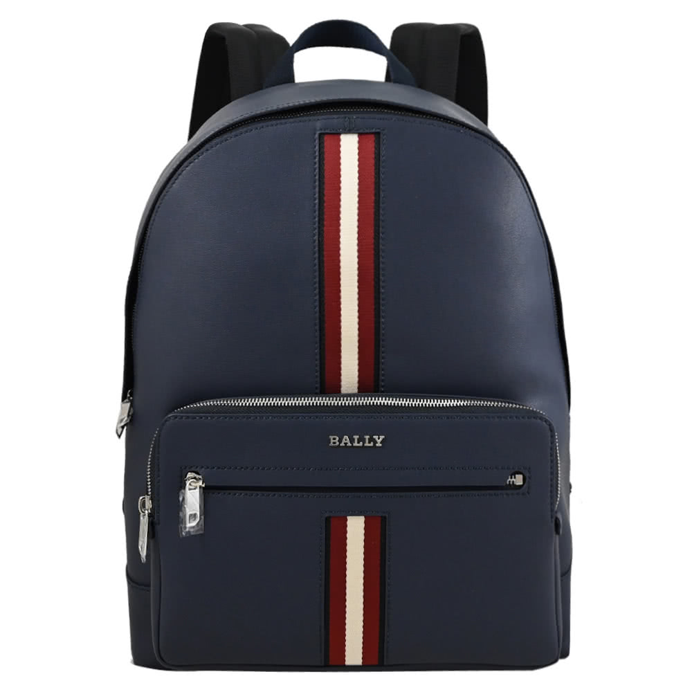 BALLY HARYS 經典金屬LOGO雙色條紋商務包旅用包