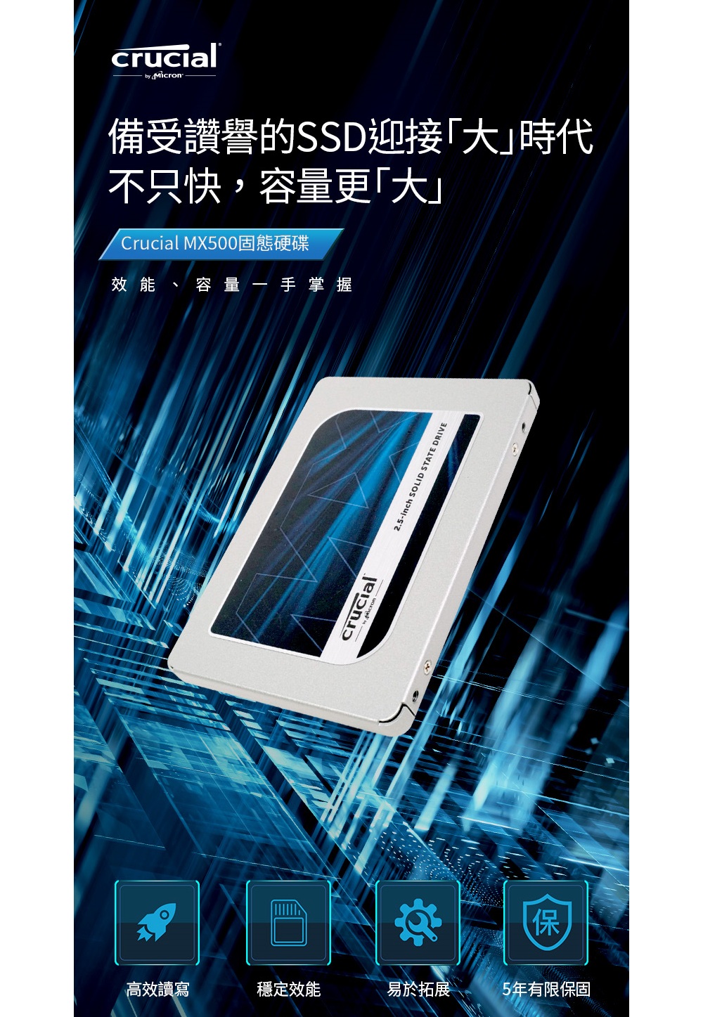 Crucial 美光 搭外接盒 ★ MX500 1TB SA