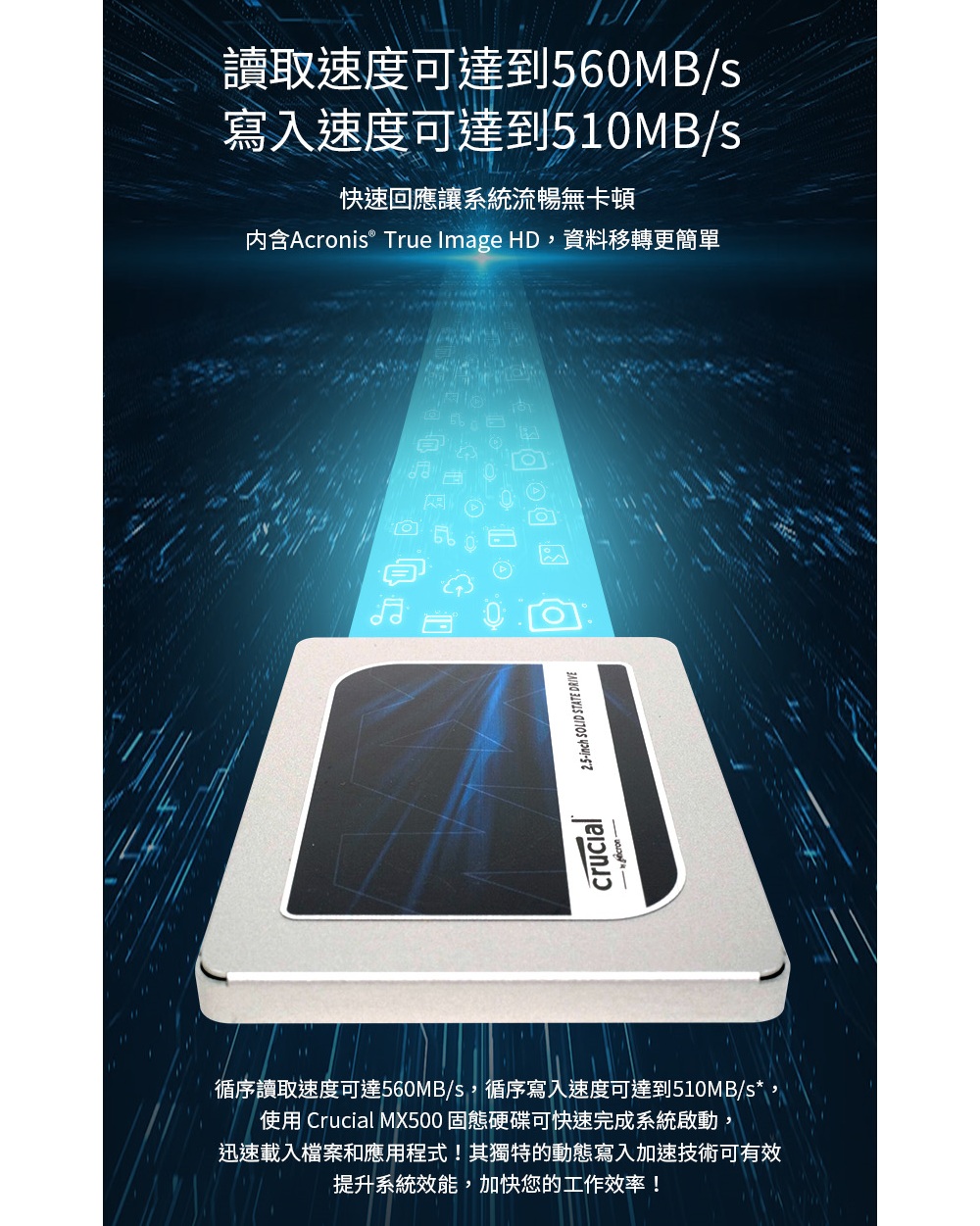 Crucial 美光 搭外接盒 ★ MX500 1TB SA