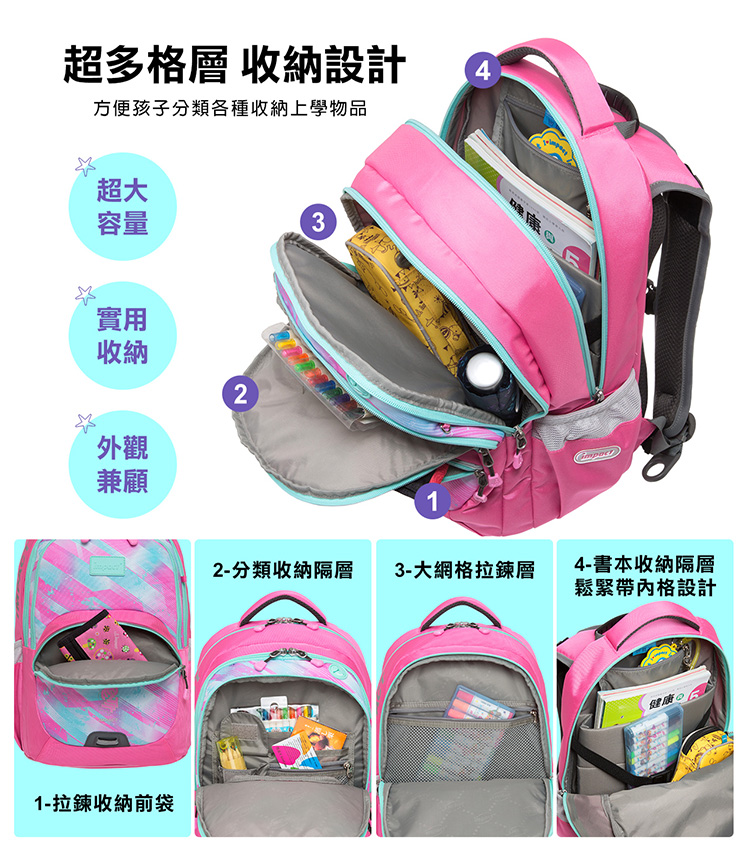 方便孩子分類各種收納上學物品