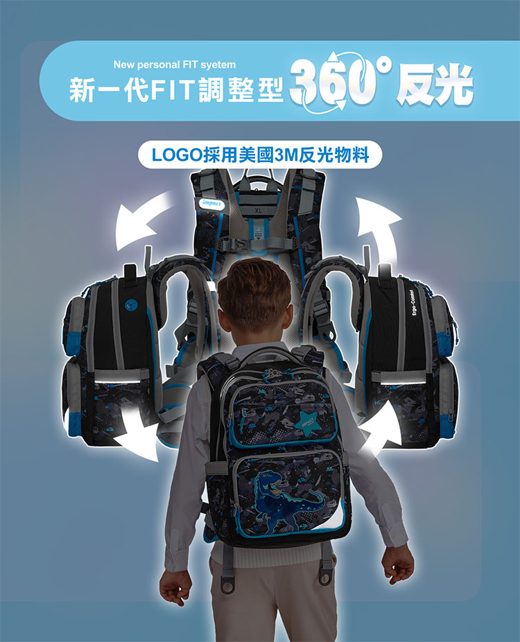 新一代FIT調整型360反光 LOGO採用美國3M反光物料 