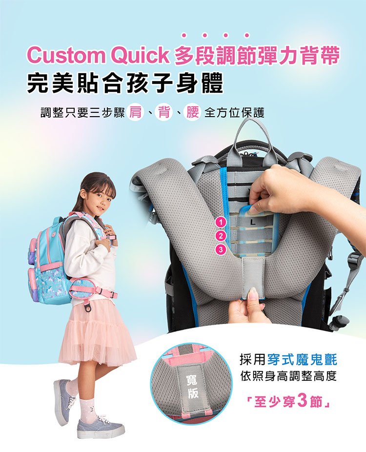 Custom Quick 多段調節彈力背帶