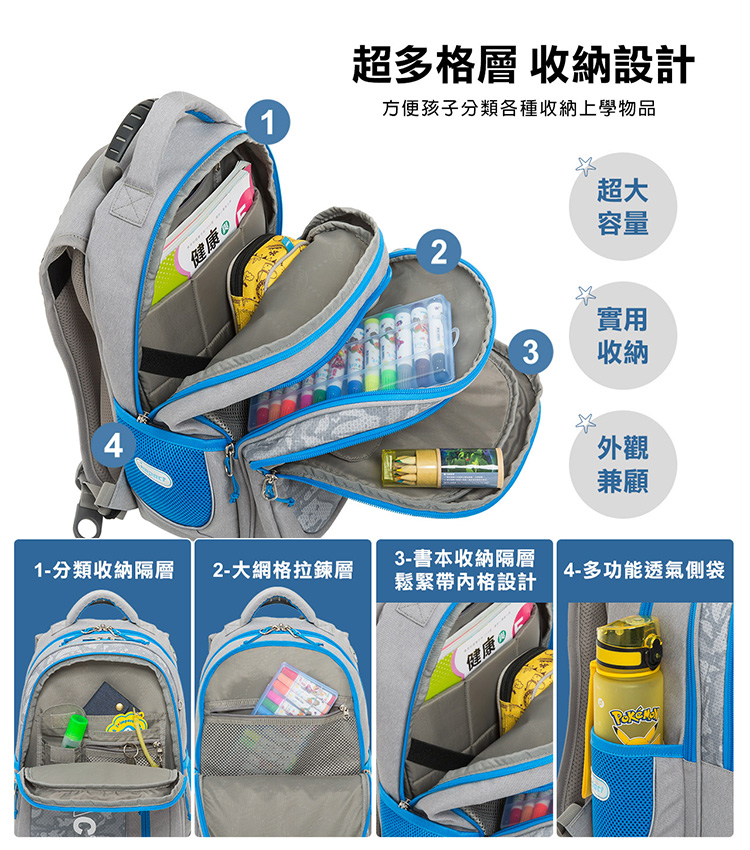 方便孩子分類各種收納上學物品