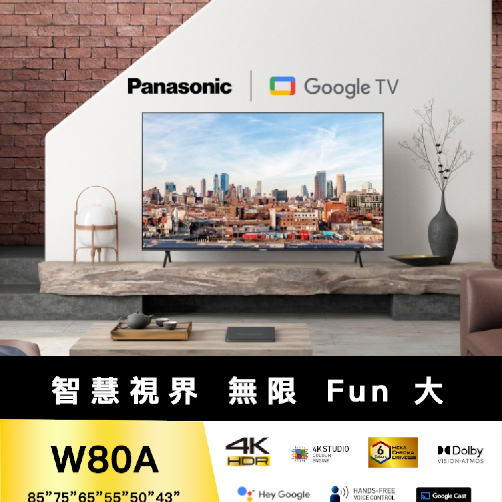 Panasonic 國際牌 43型4K HDR Google