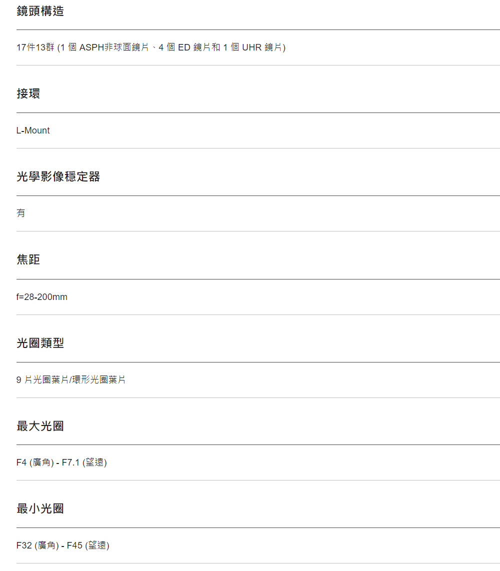 Panasonic國際牌 LUMIX S 28-200mm F4-7.1 MACRO - 詳情4