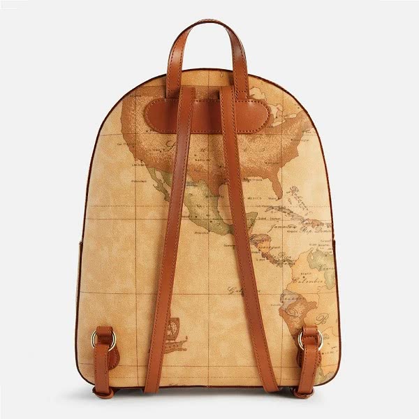 Alviero Martini 義大利地圖包 圓弧雙層後背包