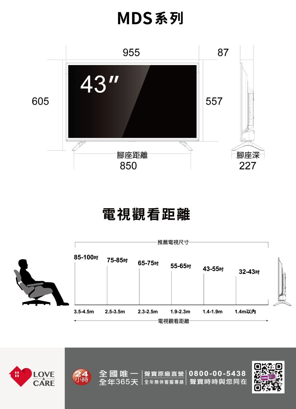 全年365天全年無休客服專線 聲寶時時與您同在