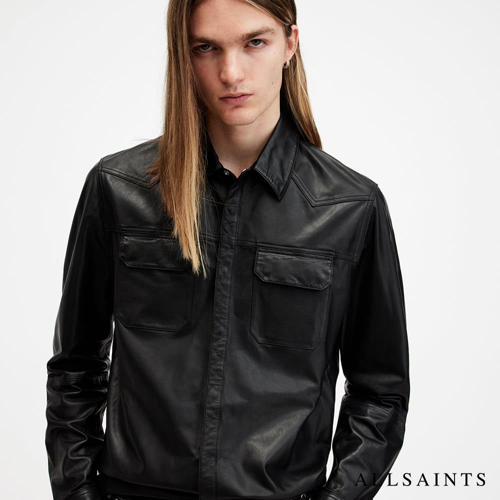 ALLSAINTS IVAN 羊皮長袖襯衫 M169SB(常