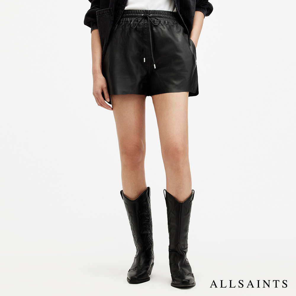 ALLSAINTS SHANA 羊皮鬆緊短褲皮褲 WL075