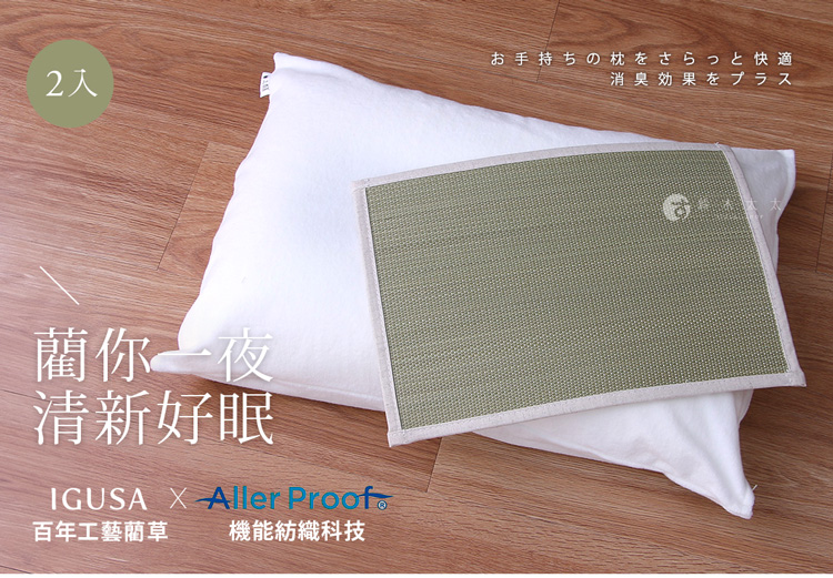 IKEHIKO 藺草抗菌除臭枕墊 - 2入(鈴木太太公司貨)