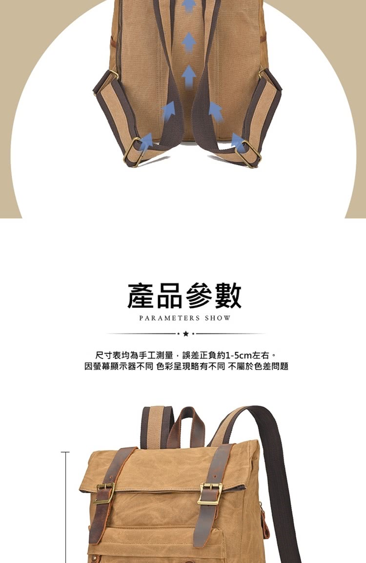 產品參數 尺寸表均為手工測量,誤差正負約15cm左右。 因螢幕顯示器不同色彩呈現略有不同 不屬於色差問題 