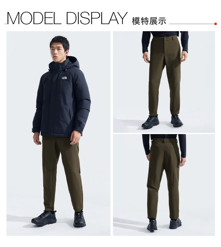 The North Face 北面男款黑色防風防潑水休閒戶外