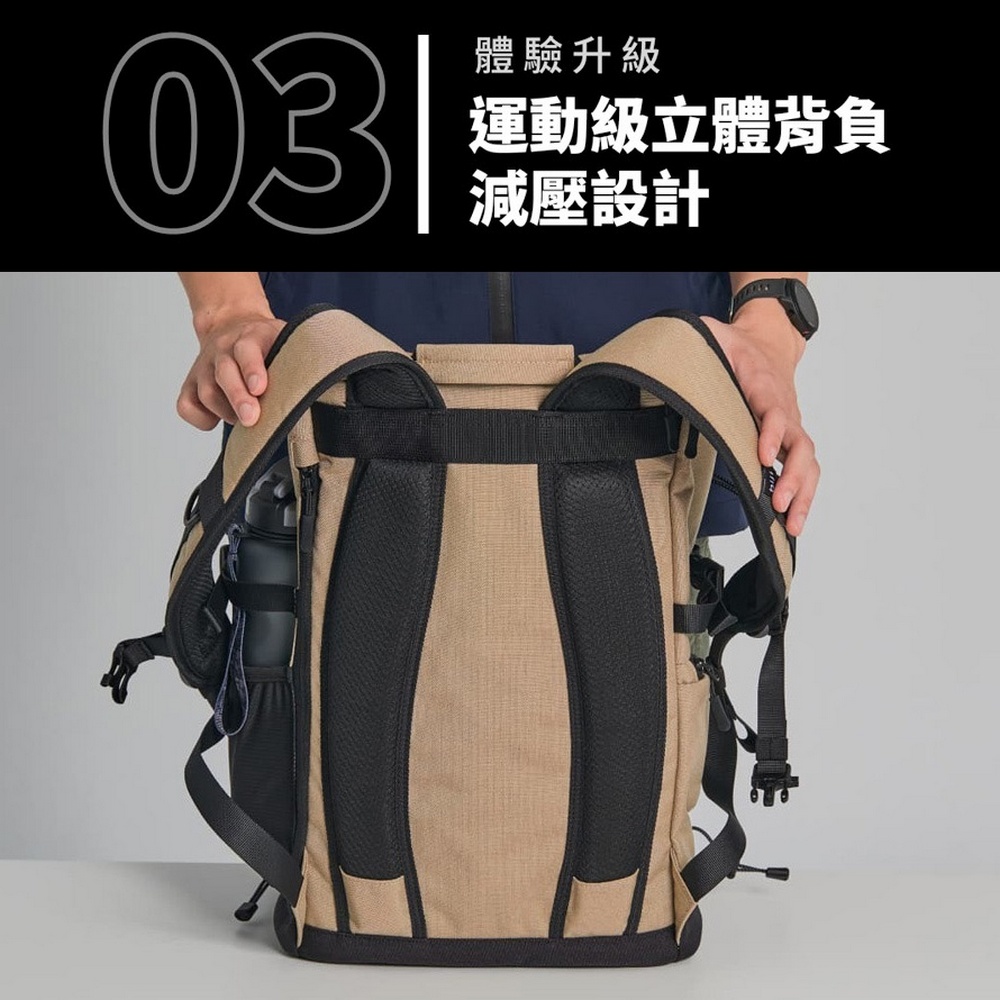 體驗升級 運動級立體背負 減壓設計 