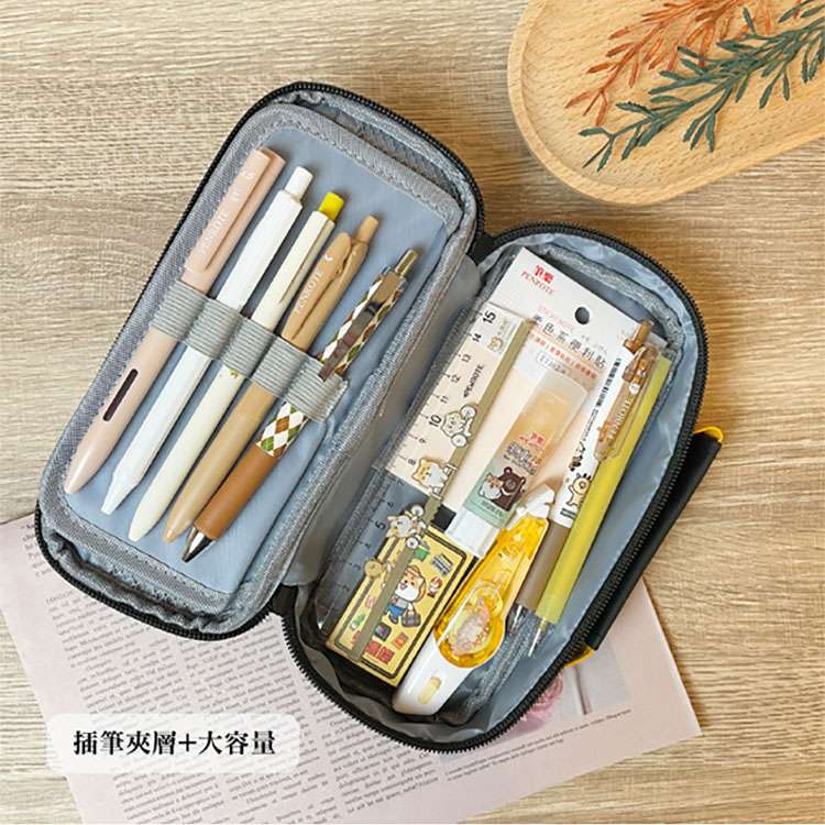 插筆夾層大容量 色系便利貼 