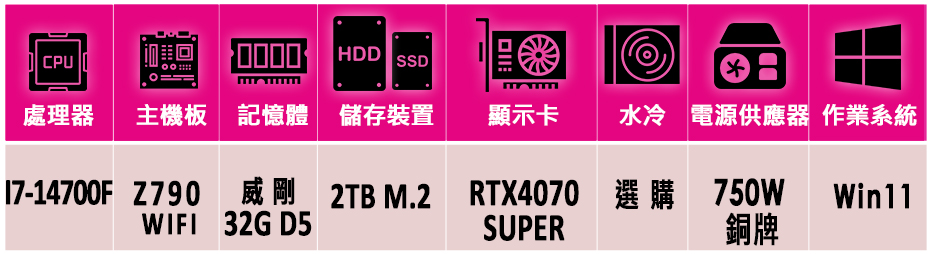 微星平台 i7二十核 RTX 4070 SUPER 3X W