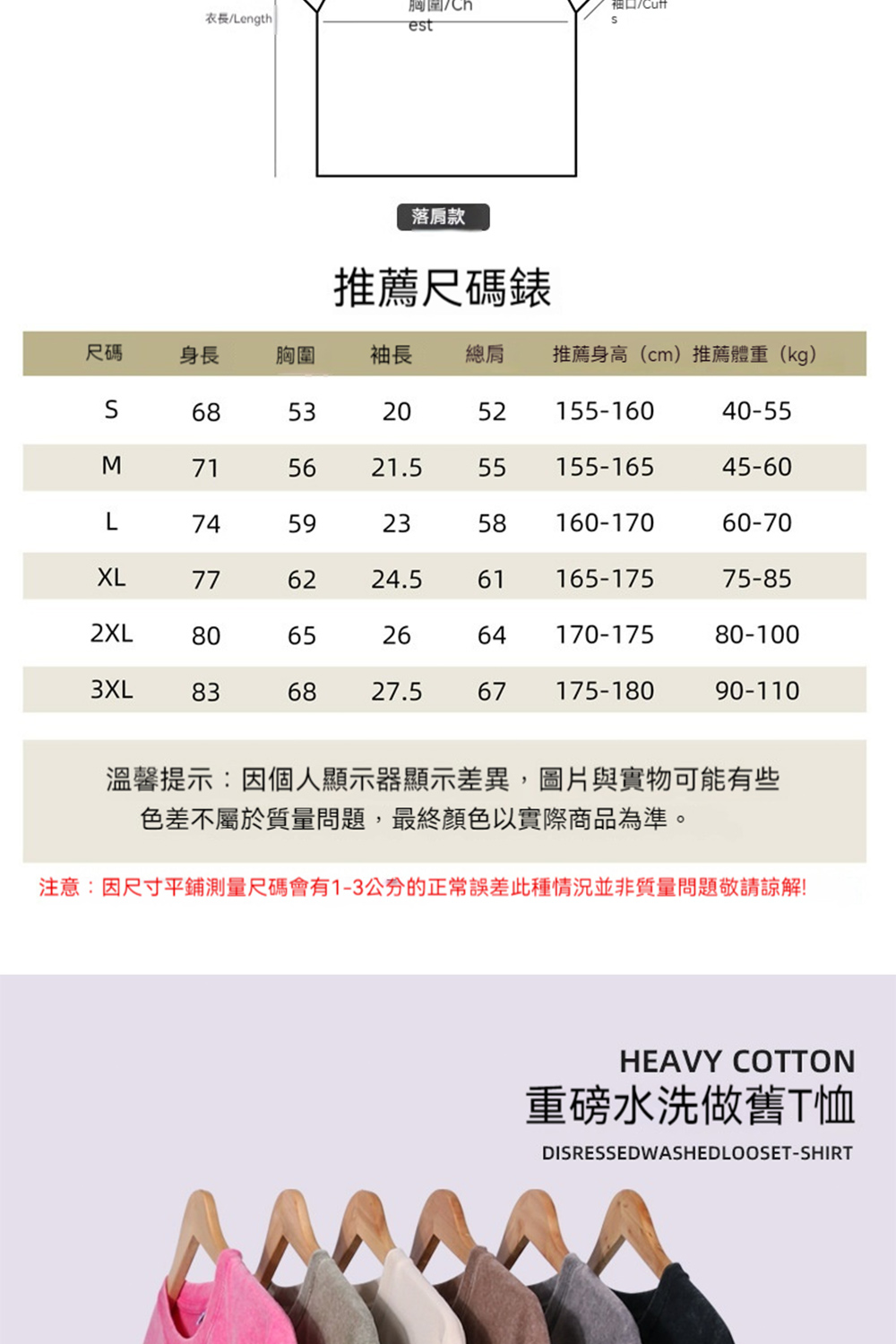 注意因尺寸平鋪測量尺碼會有13公分的正常誤差此種情況並非質量問題敬請諒解
